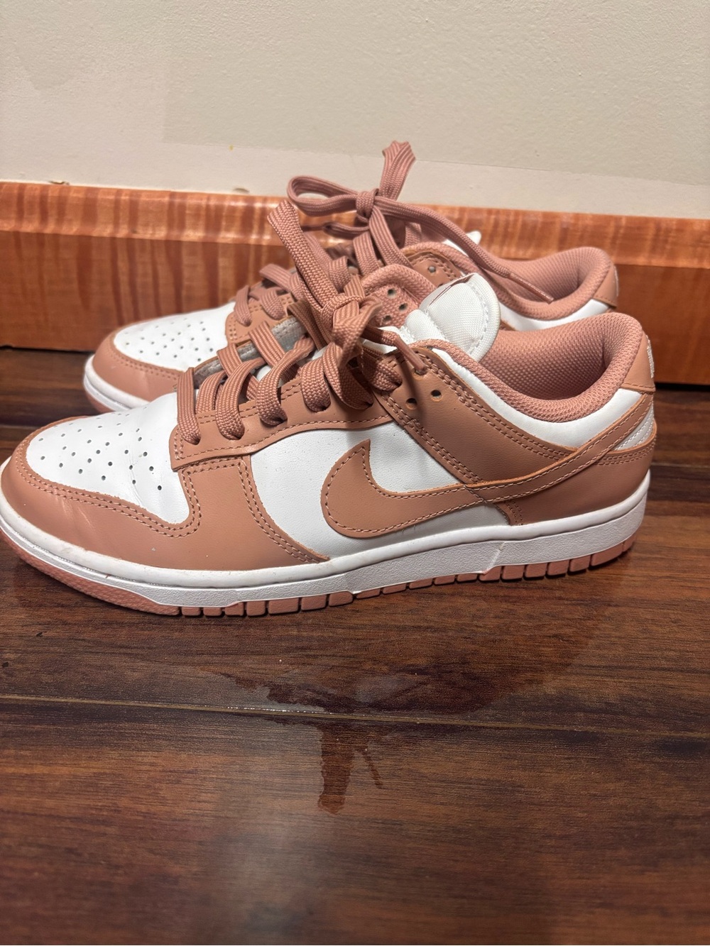 Nike Low-Top Sneakers in Dusty Pink and White